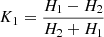 $ K_1 = \frac{H_1-H_2}{H_2+H_1} $