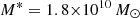 $ M^{\mathrm{*}} = 1.8{\times} 10^{10}\,{M}_{\odot} $