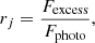 $$ \begin{aligned} r_j = \frac{F_{\rm excess}}{F_{\rm photo}}, \end{aligned} $$