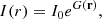 $$ \begin{aligned} I(r)=I_{0}e^{G(\mathbf r )}, \end{aligned} $$