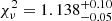 $ \chi^2_{\nu} = 1.138^{+0.10}_{-0.05} $
