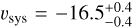 ${v_{{\rm{sys}}}} = - 16.5_{ - 0.4}^{ + 0.4}$