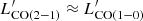$ L^\prime_{\mathrm{CO(2-1)}} \approx L^\prime_{\mathrm{CO(1-0)}} $