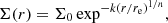 $$ \begin{aligned} \Sigma (r) = \Sigma _{0}\exp ^{- k(r/r_{\rm e})^{1/n} }, \end{aligned} $$