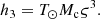 $$ \begin{aligned}&h_3 = T_\odot M_{\rm c}\varsigma ^3. \end{aligned} $$