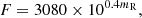 $$ \begin{aligned} F=3080\times 10^{0.4m_{\rm R}}, \end{aligned} $$