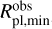 $\left( {R_{{\rm{pl}},\min }^{{\rm{obs}}}} \right)$