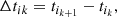 $$ \begin{aligned} \Delta t_{ik} = t_{i_{k+1}} - t_{i_{k}}, \end{aligned} $$