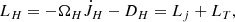 $$ \begin{aligned} L_H = -\Omega _H\dot{J}_H-D_H = L_j+L_T , \end{aligned} $$