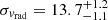 $ \sigma_{\mathit{v}_{\mathrm{rad}}} = 13.7^{+1.2}_{-1.1} $