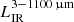 $ L_{\mathrm{IR}}^{3{-}1100\,{{\upmu}}\mathrm{m}} $