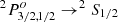 $ ^2P^o_{3/2,1/2} \rightarrow ^2S_{1/2} $