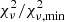 $ \chi^2_{\nu}/\chi^2_{\nu,\min} $