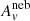$ A_{{v}}^{\mathrm{neb}} $