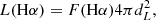 $$ \begin{aligned} L(\mathrm{H}\alpha ) = F(\mathrm{H}\alpha )4\pi d_{L}^{2} ,\end{aligned} $$