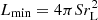 $ L_{\rm min} = 4\pi S r^2_{\rm L} $
