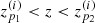 $ z_{p_1}^{(i)}<z<z_{p_2}^{(i)} $