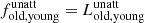 $ f_{\mathrm{old,young}}^{\mathrm{unatt}} = L_{\mathrm{old,young}}^{\mathrm{unatt}} $