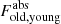 $ F_{\mathrm{old,young}}^{\mathrm{abs}} $