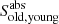 $ S_{\mathrm{old,young}}^{\mathrm{abs}} $