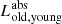 $ L_{\mathrm{old,young}}^{\mathrm{abs}} $