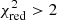 $ \chi^2_{\rm red} > 2 $
