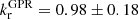 $ k_\text{r}^\text{GPR} = 0.98\pm0.18 $