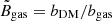 $ \tilde{B}_{\mathrm{gas}} = b_{\mathrm{DM}} / b_{\mathrm{gas}} $