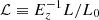 $ \mathcal{L} \equiv E_z^{-1} L / L_0 $