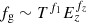 $ f_{\rm g} \sim T^{f_1} E_z^{f_z} $