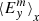 $ {\langle E_{y}^m\rangle}_{x} $