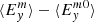 $ \langle E_{y}^m \rangle-\langle E_{y}^{m0} \rangle $