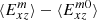 $ \langle E_{xz}^m \rangle - \langle E_{xz}^{m0} \rangle $