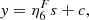 $$ \begin{aligned} y = \eta ^F_6 s +c, \end{aligned} $$