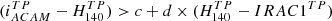 $ (i^{TP}_{ACAM}-H^{TP}_{140}) > c+d\times (H^{TP}_{140}-IRAC1^{TP}) $