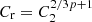 $ C_{\rm r}=C_2^{2/3p+1} $