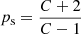 $ p_{\mathrm{s}} = \frac{C+2}{C-1} $