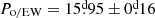 $ P_{\mathrm{o/EW}}= 15{{\overset{\text{d}}{.}}}95 \pm 0{{\overset{\text{d}}{.}}}16 $