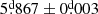 $ 5{{\overset{\text{d}}{.}}}867 \pm 0{{\overset{\text{d}}{.}}}003 $