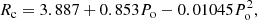 $$ \begin{aligned} {R}_{\mathrm{c}}= 3.887 + 0.853 {P}_{\mathrm{o}} - 0.01045 {P}_{\mathrm{o}}^2, \end{aligned} $$