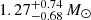 $ 1.27^{+0.74}_{-0.68}\,M_\odot $