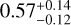$0.57_{ - 0.12}^{ + 0.14}$