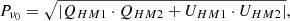 $$ \begin{aligned} P_{\nu _0} =\sqrt{|Q_{HM1}\cdot Q_{HM2}+U_{HM1}\cdot U_{HM2}|} , \end{aligned} $$