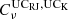$ C_{\nu}^{\mathrm{UC}_{\mathrm{RJ}},\mathrm{UC}_{\mathrm{K}}} $