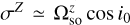 ${\sigma ^Z} \simeq {\rm{\Omega }}_{{\rm{SO}}}^z\,\cos \,{i_0}$