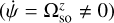 $\left( {\dot \psi = {\rm{\Omega }}_{{\rm{so}}}^z \ne 0} \right)$
