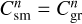 $C_{{\rm{sm}}}^n = C_{{\rm{gr}}}^n$