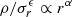 $ \rho/\sigma_r^{\epsilon} \propto r^{\alpha} $