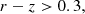 $$ \begin{aligned}&r - z > 0.3,\end{aligned} $$