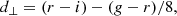 $$ \begin{aligned}&d_{\perp } = (r-i) - (g-r)/8, \end{aligned} $$